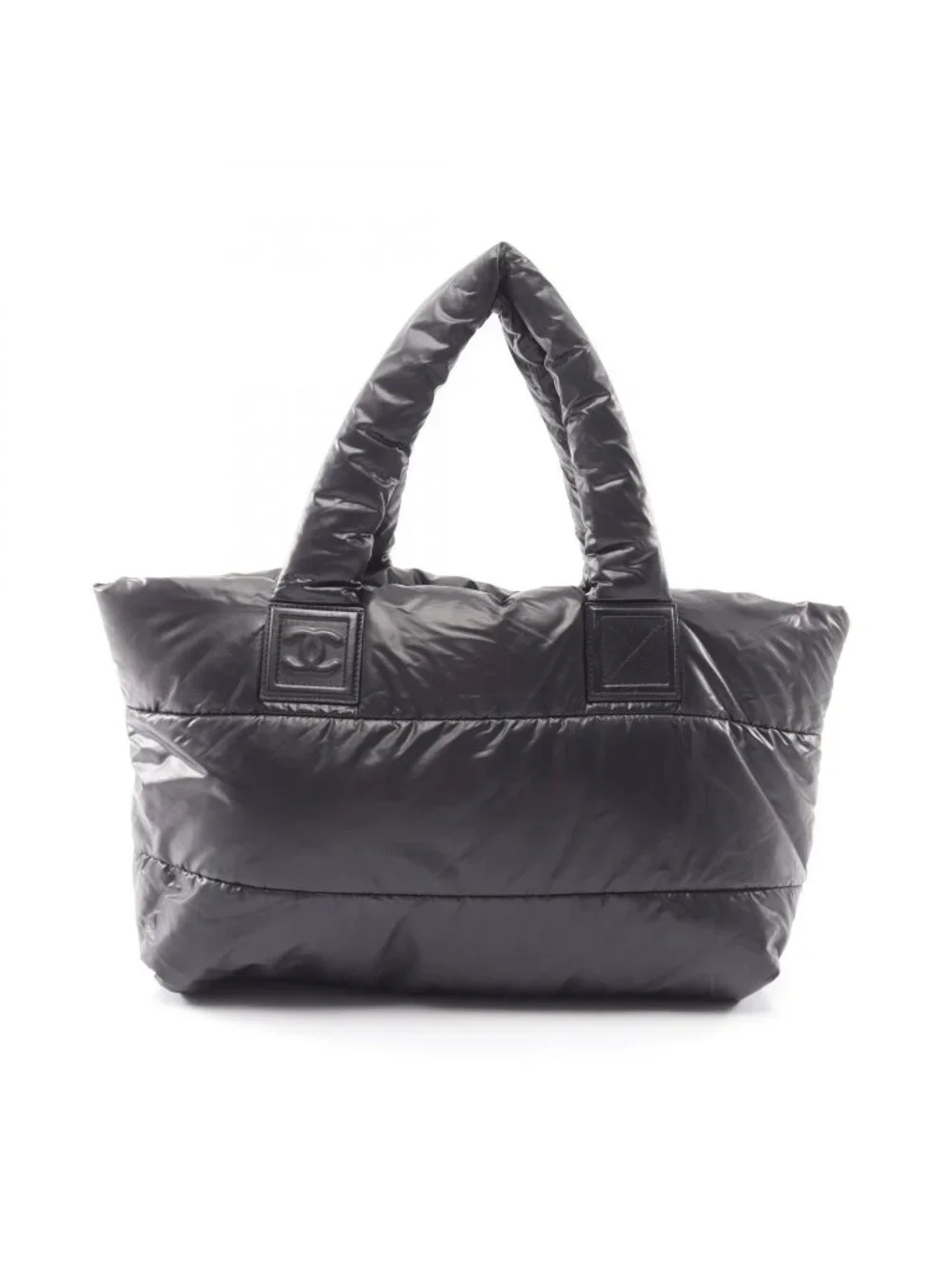 Chanel Tote Bag Coco Cocoon MM Black Nylon MM